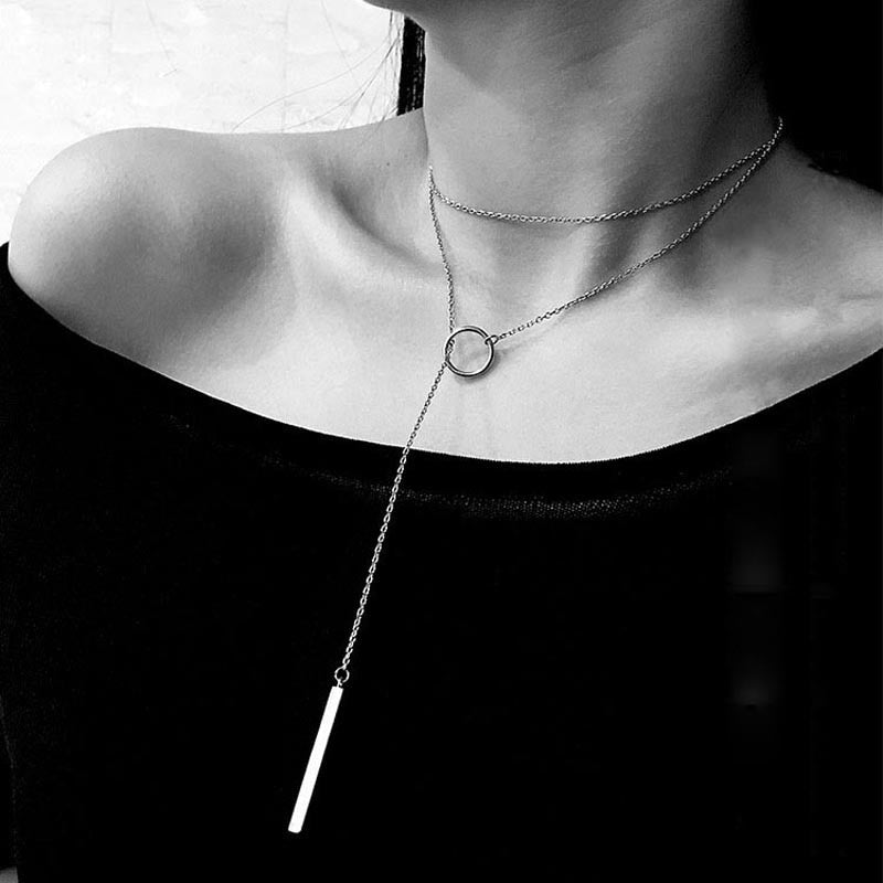 Brand Real 925 Sterling Silver Fine Jewelry New Style 90 cm Long Silver Chain Necklace For Women