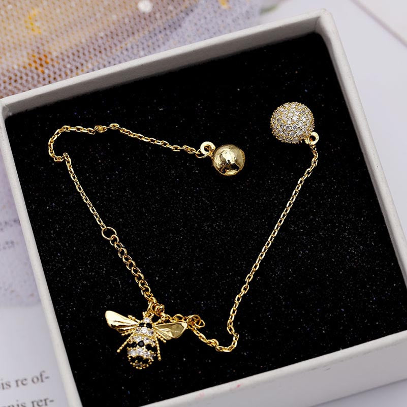 High Quality Fashion Jewelry Wholesale Cute Bee Bracelet For Women New Year Gift Drop Shipping With Box