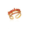 Red Zircon Rings for Women  Stainless Steel Ring 2023 Trend Romantic Wedding Aesthetic Jewelry Christmas Gifts anillos