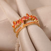 Red Zircon Rings for Women  Stainless Steel Ring 2023 Trend Romantic Wedding Aesthetic Jewelry Christmas Gifts anillos