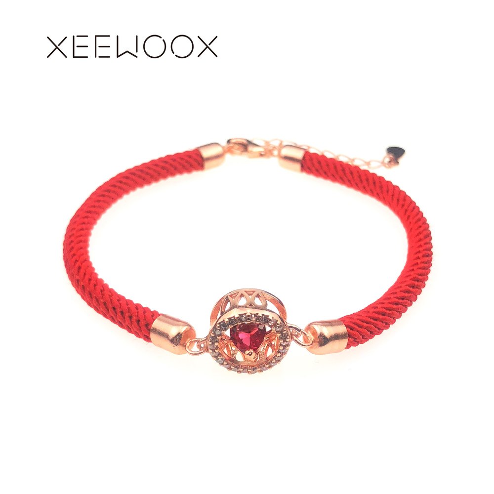 Red knit Jersey Bright Simple Natural Stone 925 Sterling Silver Fine Jewelry Gift Fashion Week Designer Charm Bracelets