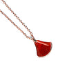 Red or black agate skrit pendant necklace in sterling silver for women 42cm and 45cm adjustable fine silver jewelry