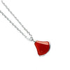 Red or black agate skrit pendant necklace in sterling silver for women 42cm and 45cm adjustable fine silver jewelry