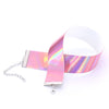 Reflective Holographic Choker PU Leather Chocker Handmade Metal Laser Collar Punk Gothic Necklace 2.5cm Drop Shipping