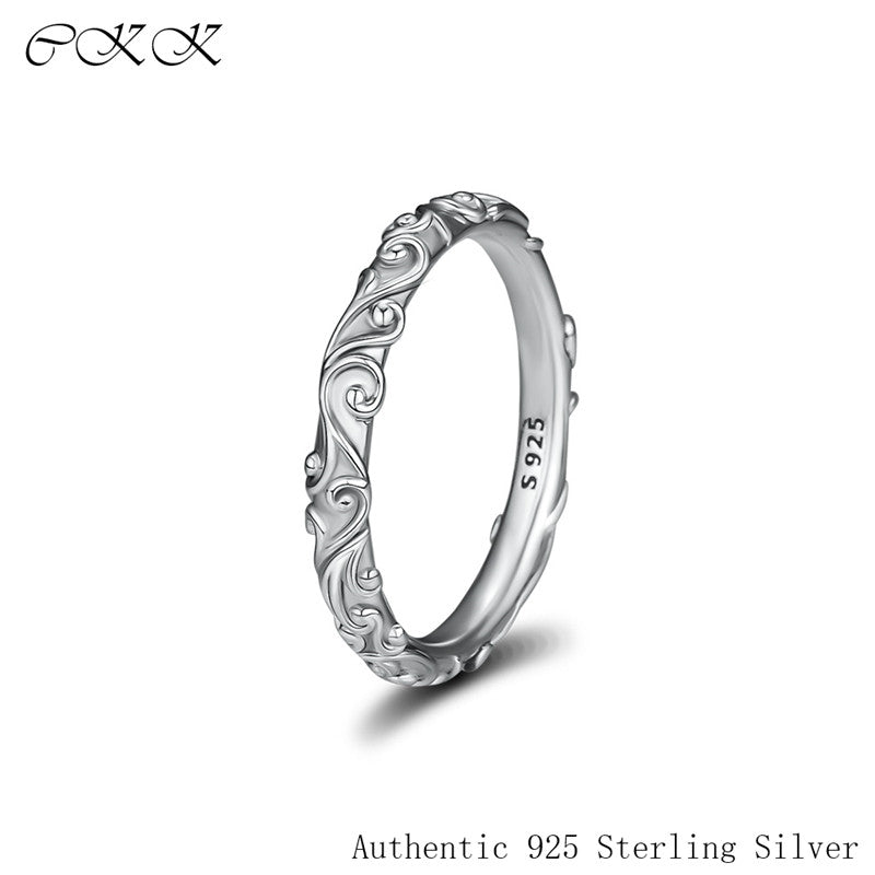 Regal Beauty Ring 100% 925 Sterling Silver Trendy Rings for Women Fit DIY Charm Original Fine Jewelry PFR172