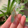 Reiki Healing Jewelry Natural Stone Pendant Wire Wrap Hexagonal Bullet Amethysts Quartz Crystal Necklace Pendulum Chakra Pendulo