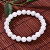 Reiki Healing Selenite 8mm Beads Bracelet White Healing Balance Beads Reiki Buddha Prayer Bracelet For Women Men