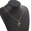 Religious FE Cross Pendant Necklace Classic Belief Faith Cubic Zirconia Cross Necklaces For Women Men Jewelry Gifts
