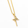Religious FE Cross Pendant Necklace Classic Belief Faith Cubic Zirconia Cross Necklaces For Women Men Jewelry Gifts