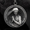 Religious Series Christianity Virgin Mary Prayer Catholic Retro Men and Women Pure Tin Pendant Necklace Tag Chain Necklaces