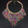 Resin Beads Tassel Choker Necklaces For Women   Chain Bohemia Ethnic Female Statement Necklace  Jewelry Collier