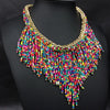 Resin Beads Tassel Choker Necklaces For Women   Chain Bohemia Ethnic Female Statement Necklace  Jewelry Collier