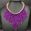 Resin Beads Tassel Choker Necklaces For Women   Chain Bohemia Ethnic Female Statement Necklace  Jewelry Collier