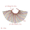 Resin Big Long Bohemian Colorful Necklace For Women Acrylic Beaded Multilayer Collier Necklace  African Egyptian Indian Jewelry