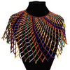 Resin Big Long Bohemian Colorful Necklace For Women Acrylic Beaded Multilayer Collier Necklace  African Egyptian Indian Jewelry