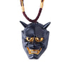Resin Evil Oni Noh Hannya Mask Pendant Necklace Japanese Style Horror Punk Hip Hop Necklaces Halloween Gift