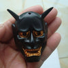 Resin Evil Oni Noh Hannya Mask Pendant Necklace Japanese Style Horror Punk Hip Hop Necklaces Halloween Gift