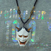 Resin Evil Oni Noh Hannya Mask Pendant Necklace Japanese Style Horror Punk Hip Hop Necklaces Halloween Gift