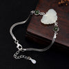Restoring Ancient Ways Is Thai Silver Inlaid Hetian Jade White Jade Jade Butterfly Madam High-grade Bracelet Wholesale