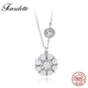 Retro 925 Sterling Silver Sunflower Cultural Pearl Beads Choker Necklaces Women Flower Pendant Jewelry Collares zk40