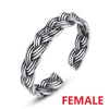 Retro 925 Sterling Silver Twist Simple Couple Rings Solid Vintage Rings Fashion Jewelry Lovers Rings for Women Men