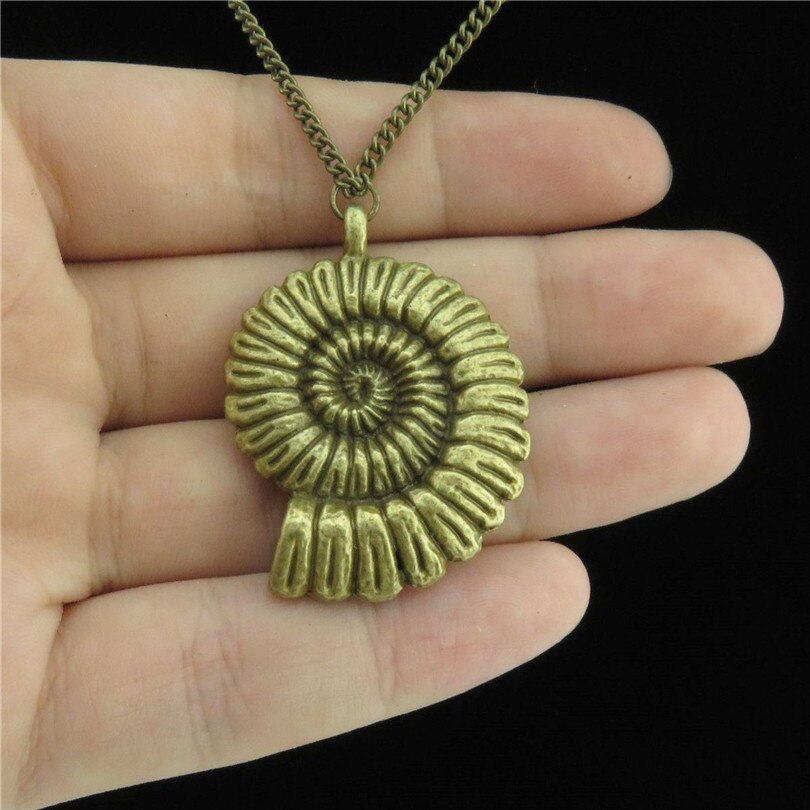Retro Alloy Summer Sea Shell Snail Conch Charms Pendant Chain Necklaces Handcraft  Women Girl Holiday Gift Jewelry Making