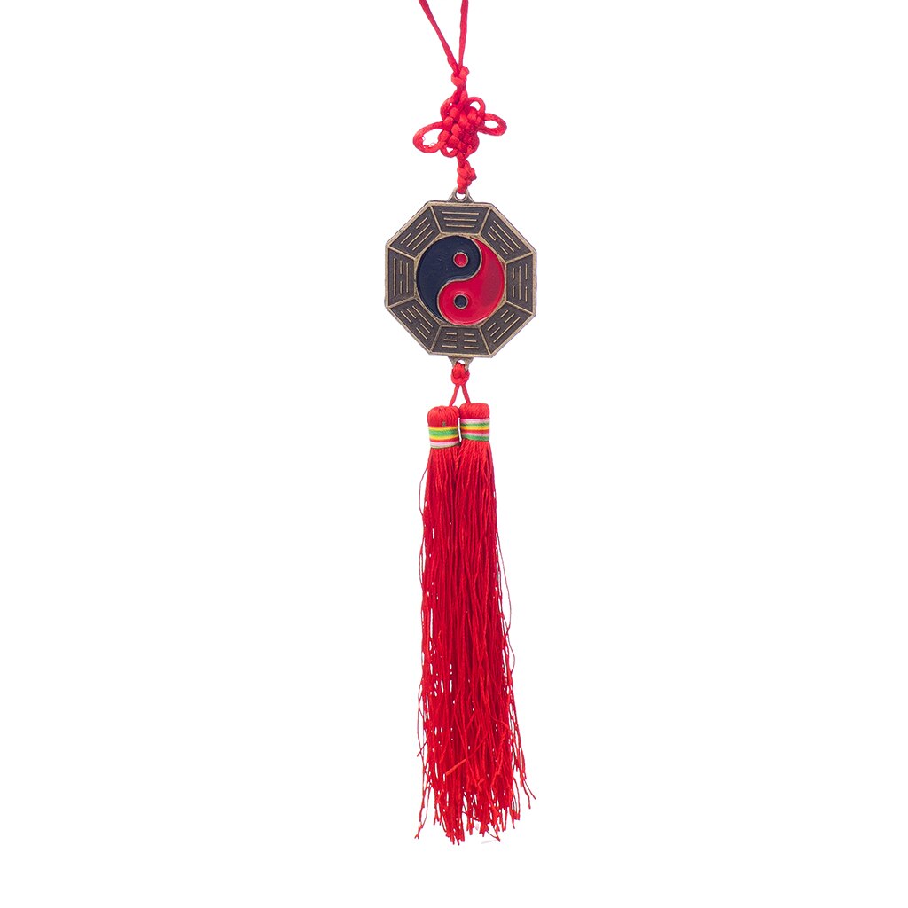 Retro Chinese 5CM Bagua Bagwa Knot Tassel Pendant Home Outdoor Decoration