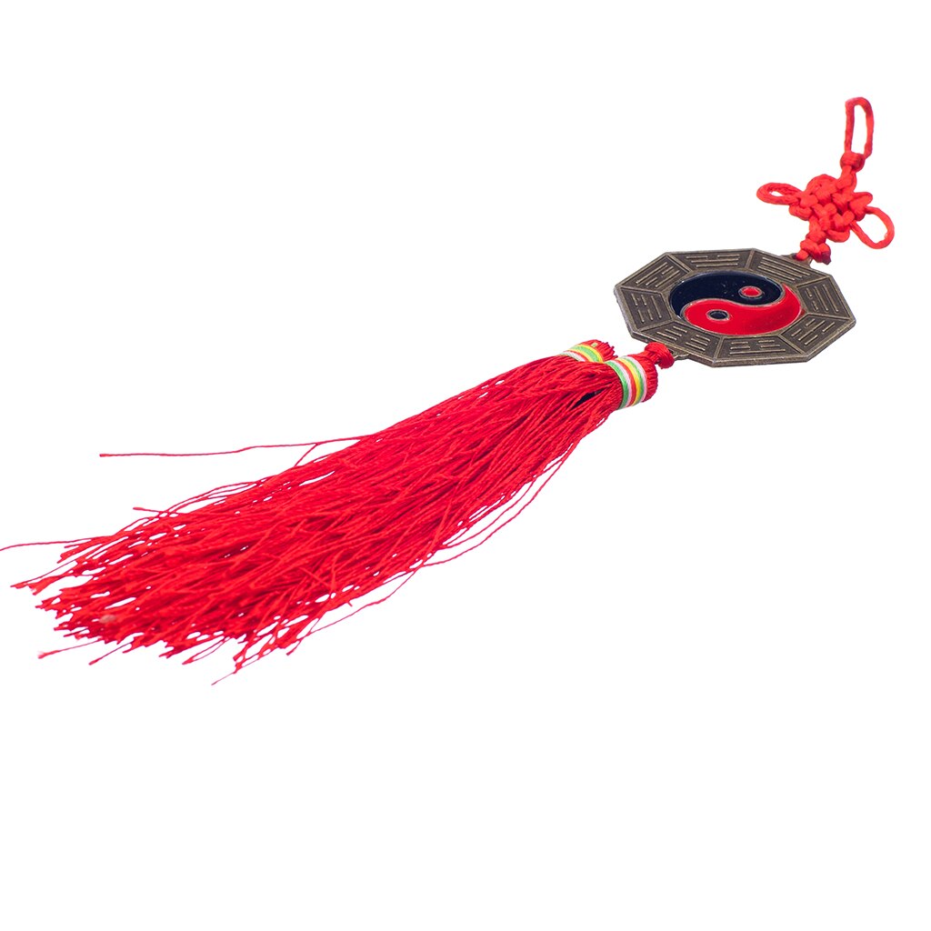 Retro Chinese 5CM Bagua Bagwa Knot Tassel Pendant Home Outdoor Decoration