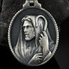 Retro Christianity Christ Jesus Savior Shepherd Pendant Necklace Men Catholic Religious Punk Pendant Chain Necklace Amulet Gift