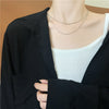 Retro Double Necklaces Women's Simple Gold Multi-Layer Clavicle Collar Bohemian Temperament Charm Accessories Necklace