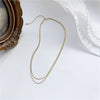 Retro Double Necklaces Women's Simple Gold Multi-Layer Clavicle Collar Bohemian Temperament Charm Accessories Necklace