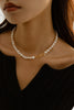 Retro Elegance Women Irregular Natural Pearl Necklace Simple Short Pearl Chokers Necklaces