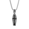 Retro Flip Coffin Skull Ruyi Pendant Hip Hop Necklace Pendant Male Titanium Steel Female Long Sweater Chain