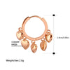 Retro Gold Love Heart Statement Earrings For Women Multi Hearts Tassel Hoop Wedding Earrings Engagement Party Jewelry