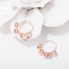 Retro Gold Love Heart Statement Earrings For Women Multi Hearts Tassel Hoop Wedding Earrings Engagement Party Jewelry