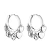 Retro Gold Love Heart Statement Earrings For Women Multi Hearts Tassel Hoop Wedding Earrings Engagement Party Jewelry