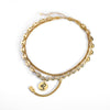 Retro Hip Hop Trend Layered Necklace Round Letter Pendant Special Tassel Collarbone Chain Gift Jewelry Choker