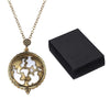 Retro Map Shocking Show Magnifier Pendant Necklace Magnify Glass Reeding Decorative Monocle Gold Color Necklace
