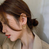Retro Metallic Gold Color Circle Earrings For Women Girls 2023 Trend Korean Wedding Couple Party Earring Jewerly Gift