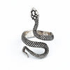 Retro Punk Snake Ring for Men Women Exaggerated Antique Siver Color  Personality Stereoscopic Opening Adjustable Rings