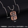 Retro Punk Style Crowe Heart Cross Stainless Steel Men and Women Necklace Jesus Christ Frame Alloy Pendant Catholic Accessories