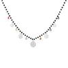 Retro Queen Portrait Pendant Black Crystal Beads Necklace Bohemia Multi Coin Charms Choker Ethnic Necklace for Women Female Gift