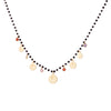 Retro Queen Portrait Pendant Black Crystal Beads Necklace Bohemia Multi Coin Charms Choker Ethnic Necklace for Women Female Gift