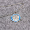 Retro Round Saint Christopher Pattern Pendant Necklace Men's Women's Necklace Metal Religious Pendant Accessories Party Jewelry
