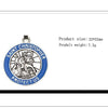 Retro Round Saint Christopher Pattern Pendant Necklace Men's Women's Necklace Metal Religious Pendant Accessories Party Jewelry
