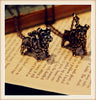 Retro Schnauzer Dog necklace punk animal pet Pendant jewelry Antique Silver/bronze/gun black plate