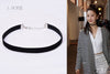 Retro Simple Black Velvet Choker Collar Neck Chain Clavicle Chain for Women Girls Female Jewelry Accessories