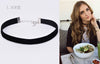 Retro Simple Black Velvet Choker Collar Neck Chain Clavicle Chain for Women Girls Female Jewelry Accessories