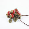 Retro Simple Ethnic Ceramic Beads Necklaces For Women Cherry Necklace Pendant Jewelry Accessories