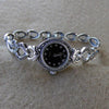 Retro Thai Silver Jewelry S925 Sterling Silver Watch Black Fashion Ladies Detachable Section Bracelet